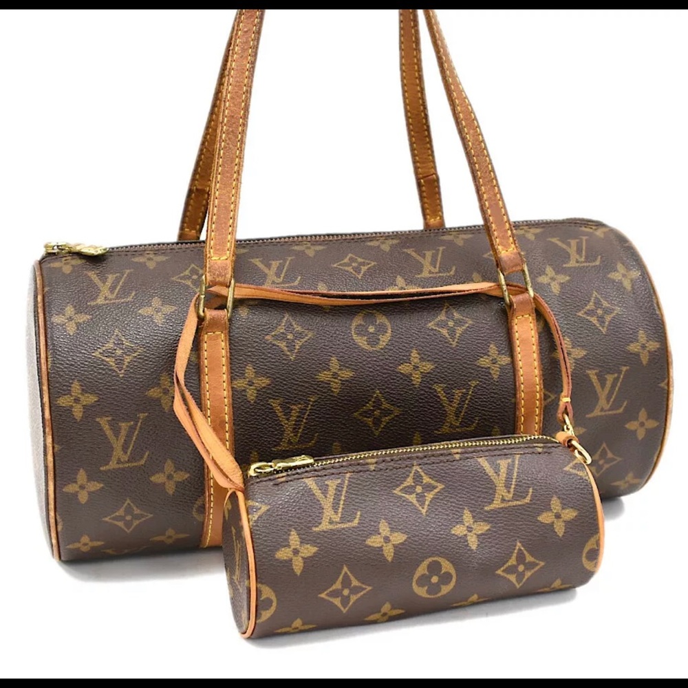 LOUIS VUITTON Hand Bag Papillon 30 Monogram LV Brown Canvas